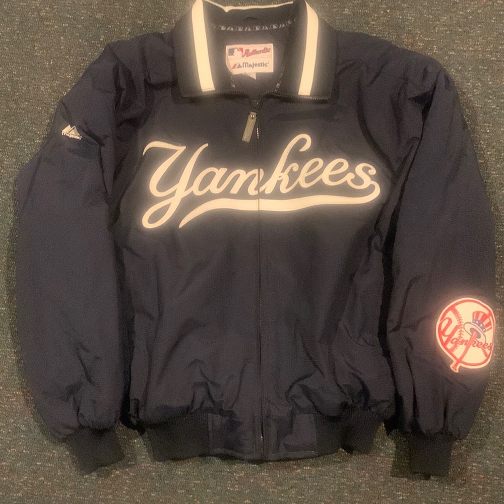 Yankees Majestic Authentic Collection Navy Blue fleece-lined jacket - MEDIUM